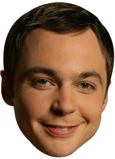Sheldon Big Bang Theory Celebrity Face Mask Fancy Dress Cardboard Costume Mask