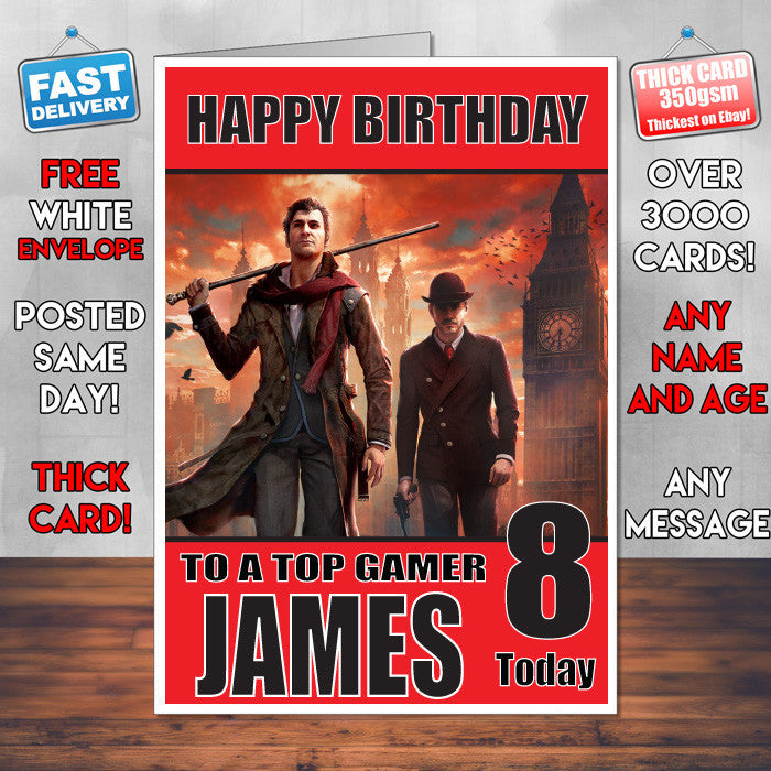 SHERLOCK DEVILS DAUGHTER BM THEME INSPIRED Style PERSONALISED Kids Adult FUNNY Birthday Card