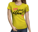 She Said Yes Colour Hen T-Shirt - Any Name - Party Tee
