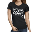 She Said Yes White Hen T-Shirt - Any Name - Party Tee