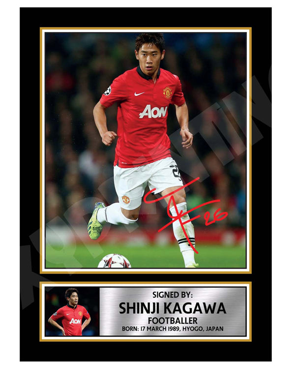 SHINJI KAGAWA 2 Football Player Printed Signature Print