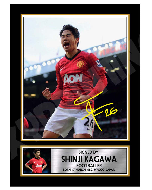 SHINJI KAGAWA (1) Football Player Printed Signature Print