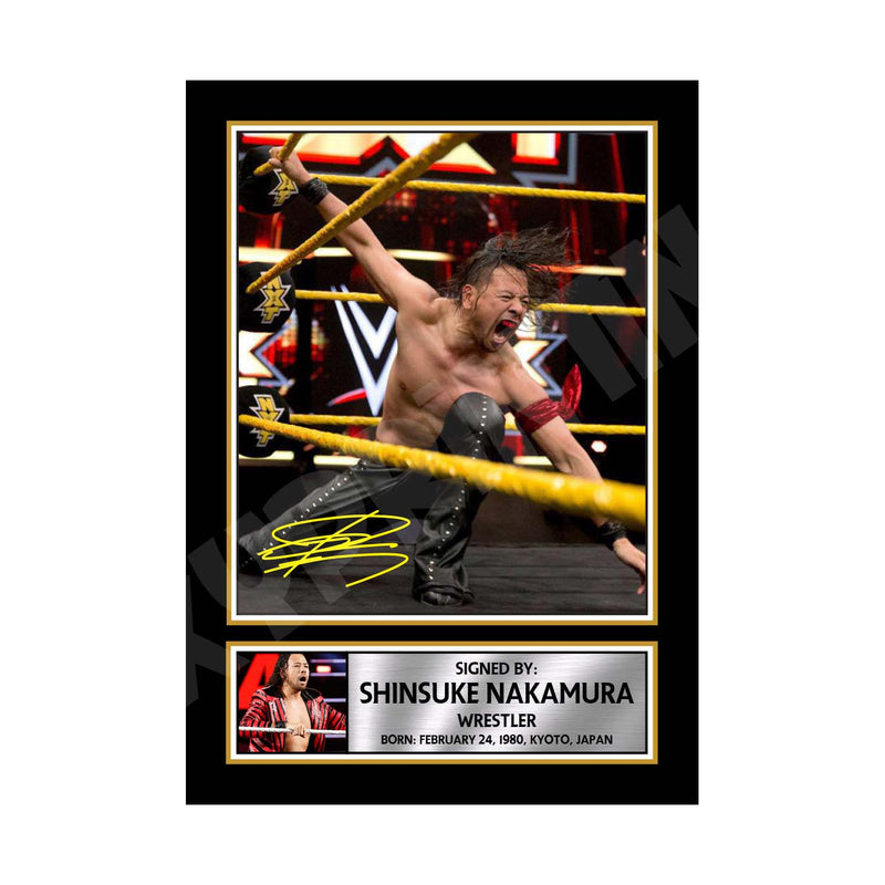 SHINSUKE NAKAMURA 2 Limited Edition MMA Wrestler Signed Print - MMA Wrestling