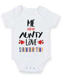 Me and My Aunty Love SHREWSBURY TOWN Personalised FOOTBALL TEAM Baby Grow