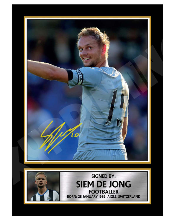 SIEM DE JONG 2 Football Player Printed Signature Print