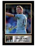 SIEM DE JONG 2 Limited Edition Football Player Signed Print - Football