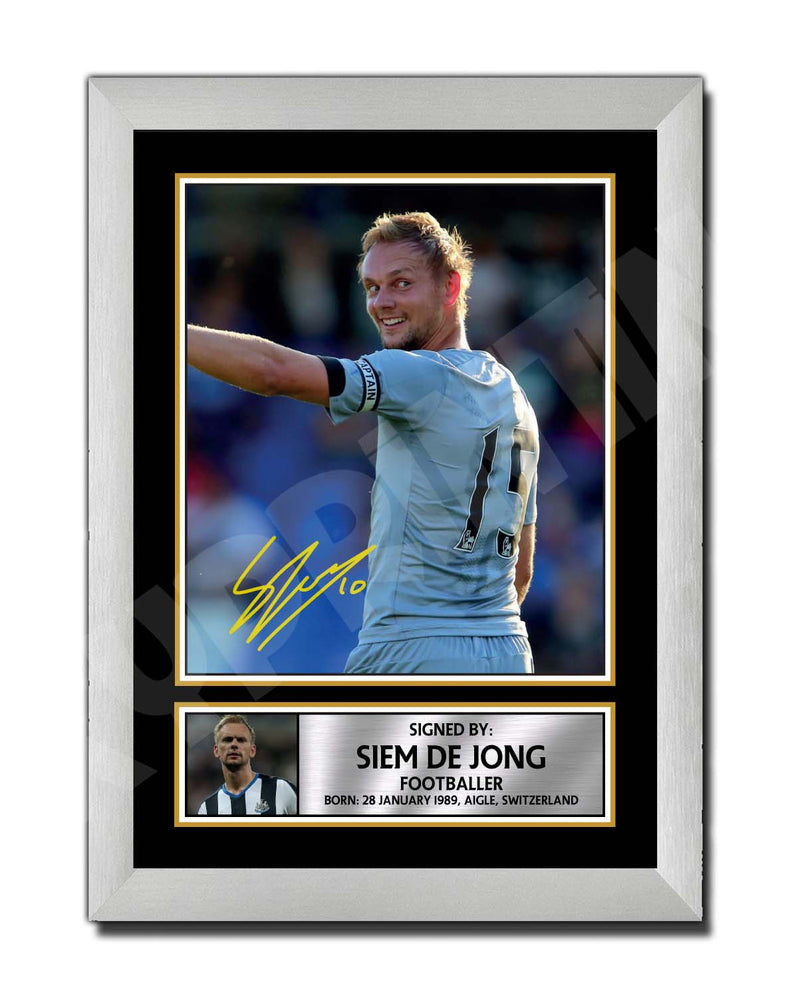 SIEM DE JONG 2 Limited Edition Football Player Signed Print - Football