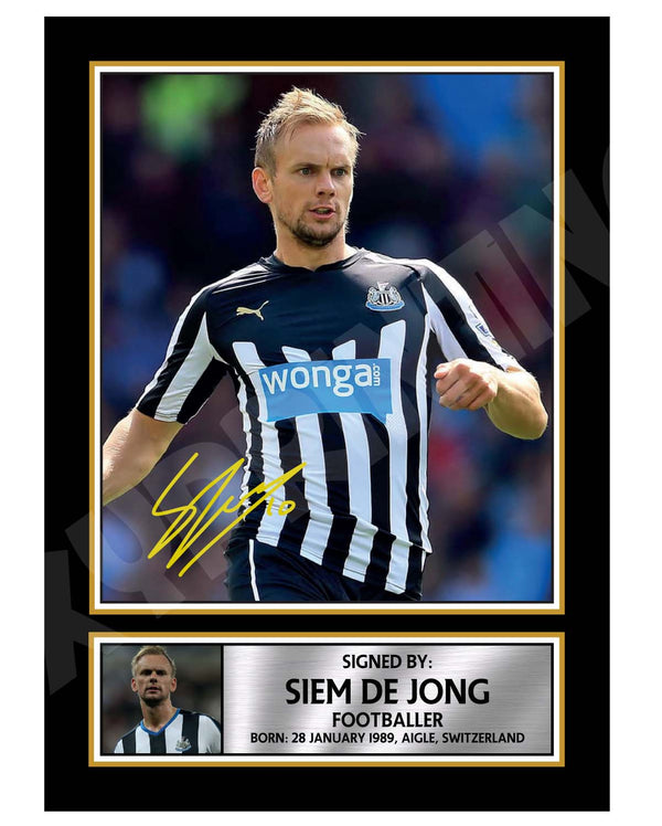 SIEM DE JONG (1) Football Player Printed Signature Print