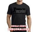 Silhouette Black Custom Stag T-Shirt - Any Name - Party Tee