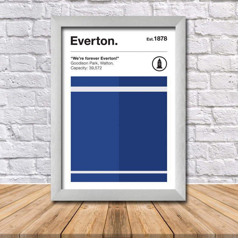 Retro Everton Club Colours - Everton Fan Football Poster