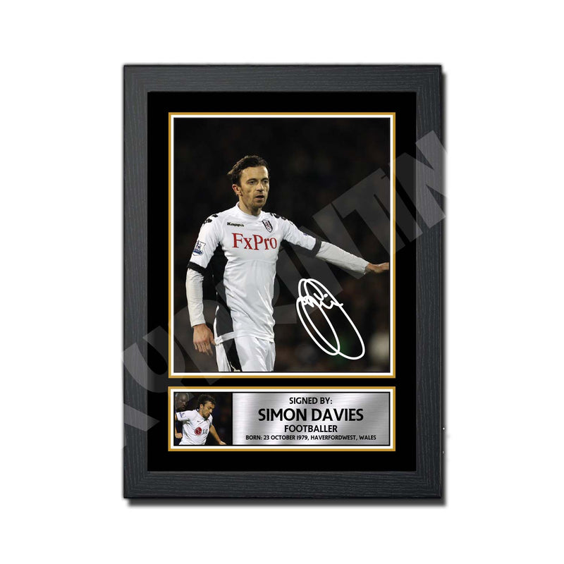 SIMON DAVIES Limited Edition Football Player Signed Print - Football