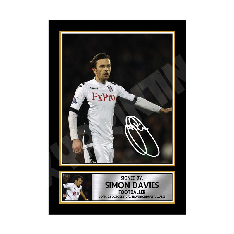 SIMON DAVIES Limited Edition Football Player Signed Print - Football