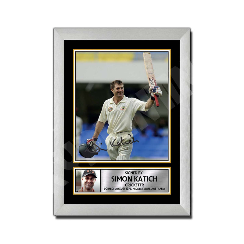 SIMON KATICH Limited Edition Cricketer Signed Print - Cricket Player