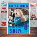 SING MEENA BLUE SJ THEME INSPIRED Style PERSONALISED Kids Adult FUNNY Birthday Card