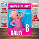 SING ROSITA BLACK SJ THEME INSPIRED Style PERSONALISED Kids Adult FUNNY Birthday Card