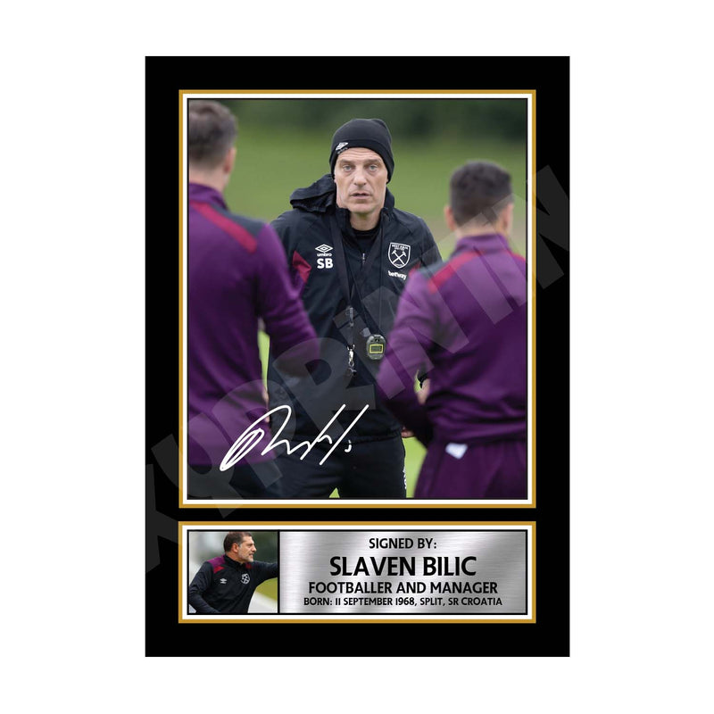 SLAVEN BILIC 2 Limited Edition Football Player Signed Print - Football