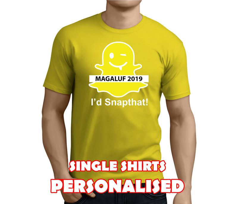 Snapthat White Custom Stag T-Shirt - Any Name - Party Tee