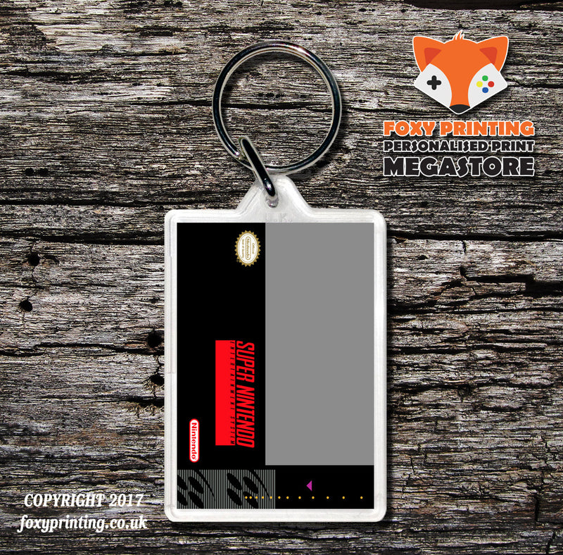 SNES Horizantal Bitbox Template Copy Game Inspired Retro Gaming Keyring