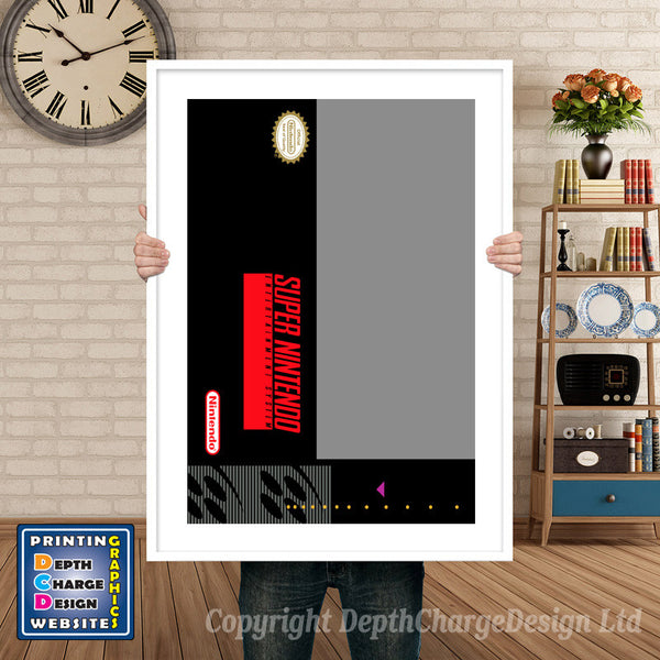 Snes Horizantal Bitbox Template Copy Super Nintendo Game Inspired Theme Retro