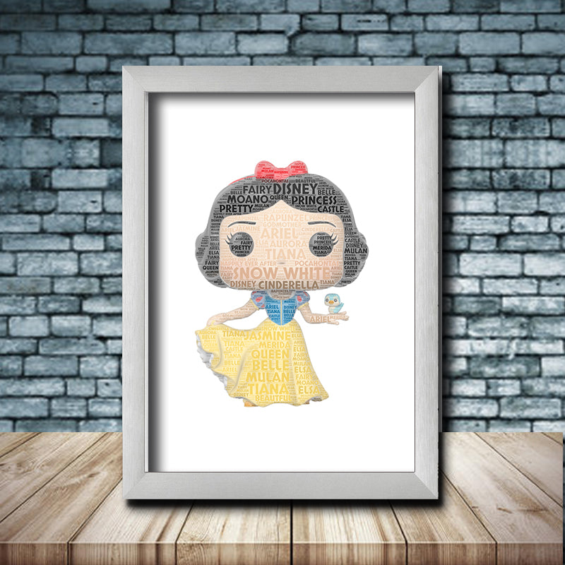 Personalised Snow White Word Art Poster Print - Inspired By Pop Figures