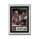 SOFIANE FEGHOULI _ MANUEL LANZINI (1) Limited Edition Football Player Signed Print - Football