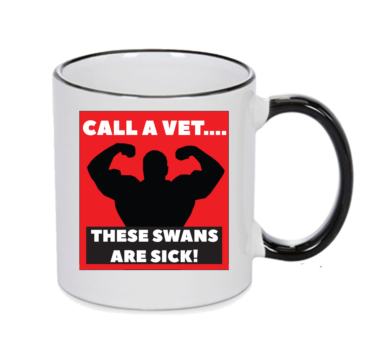 SOMEONE CALL A VET THESE SWANS ARE SICK Mug Adult Mug Gift – printed mug product image 1