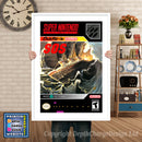 SOS Super Nintendo GAME INSPIRED THEME Retro Gaming Poster A4 A3 A2 Or A1