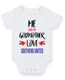 Me and My Godmother Love SOUTHEND UNITED Personalised FOOTBALL TEAM Baby Grow