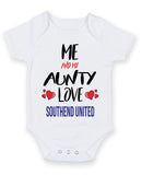 Me and My Aunty Love SOUTHEND UNITED Personalised FOOTBALL TEAM Baby Grow