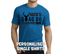 Stag 'A' Black Custom Stag T-Shirt - Any Name - Party Tee