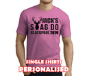 Stag 'A' Black Custom Stag T-Shirt - Any Name - Party Tee