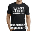 Stag 'A' White Custom Stag T-Shirt - Any Name - Party Tee