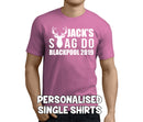 Stag 'A' White Custom Stag T-Shirt - Any Name - Party Tee