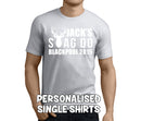 Stag 'A' White Custom Stag T-Shirt - Any Name - Party Tee