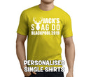 Stag 'A' White Custom Stag T-Shirt - Any Name - Party Tee