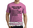 Stag Do Checklist Black Custom Stag T-Shirt - Any Name - Party Tee