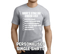 Stag Do Checklist White Custom Stag T-Shirt - Any Name - Party Tee