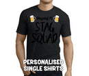 Stag Squad Black Custom Stag T-Shirt - Any Name - Party Tee