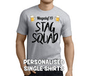 Stag Squad Black Custom Stag T-Shirt - Any Name - Party Tee