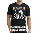 Stag Squad White Custom Stag T-Shirt - Any Name - Party Tee