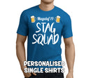 Stag Squad White Custom Stag T-Shirt - Any Name - Party Tee