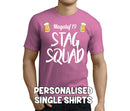 Stag Squad White Custom Stag T-Shirt - Any Name - Party Tee