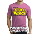 Stag Wars Force Colour Custom Stag T-Shirt - Any Name - Party Tee