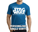 Stag Wars Force White Custom Stag T-Shirt - Any Name - Party Tee