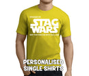 Stag Wars Force White Custom Stag T-Shirt - Any Name - Party Tee