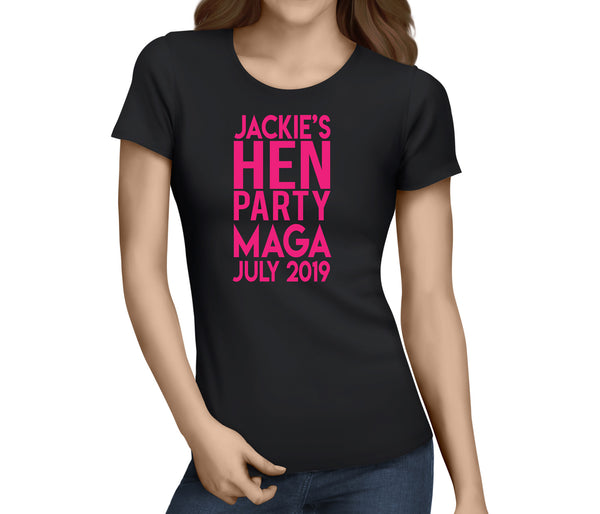 Standard Hen Colour Hen T-Shirt - Any Name - Party Tee