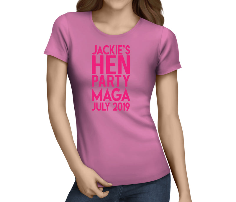 Standard Hen Colour Hen T-Shirt - Any Name - Party Tee