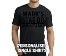 Standard Stag Black Custom Stag T-Shirt - Any Name - Party Tee