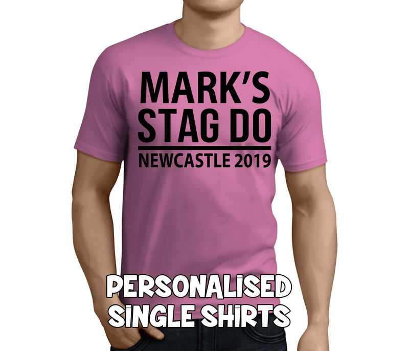 Standard Stag Black Custom Stag T-Shirt - Any Name - Party Tee