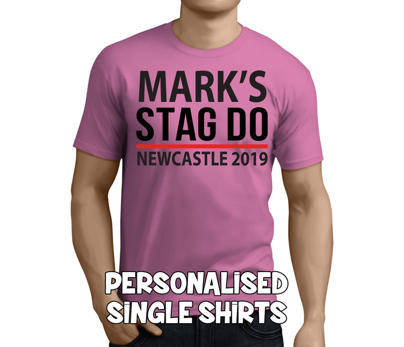 Standard Stag Colour Custom Stag T-Shirt - Any Name - Party Tee